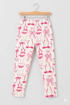 Bow Print White Tight Girls