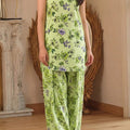 Unstitched Printed Suit- Parrot Flower 2 Piece Suit