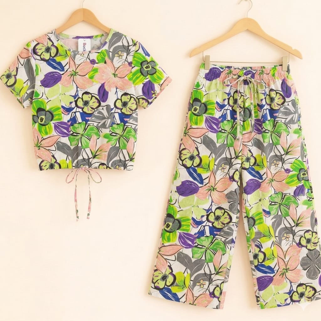 Multi Floral Flower Half Sleeve Selati Skate Fish Girls ( R-290 )