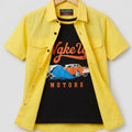 Big Motor Black Inner Yellow Double Casual Shirt Boys(R-439)