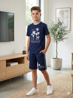 Sunday Jums Navy Nicker Suit Boys