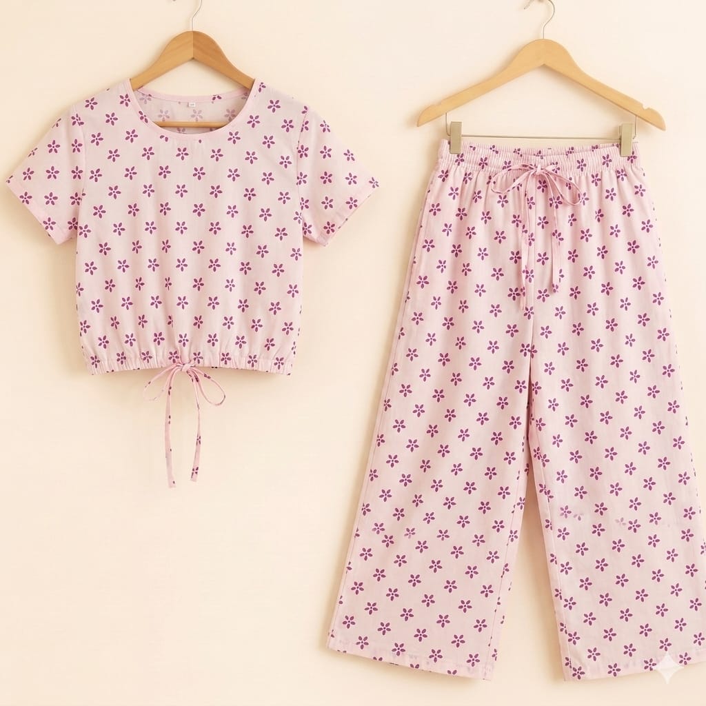 Pink Star All Over Print Half Sleeve Peach Skate Fish Girls ( R-299 )