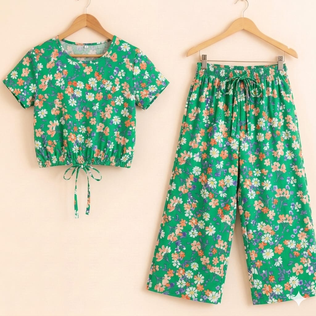 Orange Flower Half Sleeve Parrot Skate Fish Girls ( R-298 )