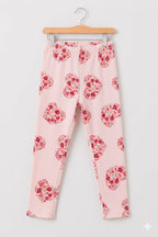 Heart Print Baby Pink Tight Girls