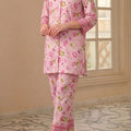 Unstitched Printed Suit- Pink Rose Baby Pink 2 Piece Suit