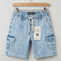 6 Pocket Light Sky Denim Shorts Boys