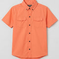 Two Pocket Half Sleeve Peach Casual Shirt Boys