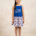 You Make Me Royal Blue Skirt Suit Girls