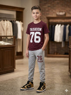 Fashion 76 Mahroon Trouser Shirt Boys