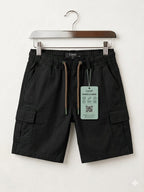 Cargo Black Cotton Shorts Boys