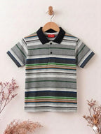 Sunset Striper Oatmeal Collar T-Shirt Boys