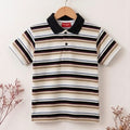 Royal Striper Mix Cream Collar T-Shirt Boys