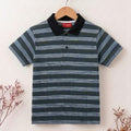 Shadow Waves Navy Collar T-Shirt Boys ( R-483 )