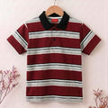 Multi Striper Mahroon Collar T-Shirt Boys ( R-191,546 )