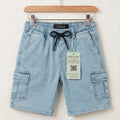 6 Pocket Sky Blue Denim Shorts Boys