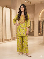 Front Embroidery Mehndi2Pcs Suit Girls