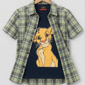 Simba Print Pista Check Double Casual Shirt Boys ( R-460 )