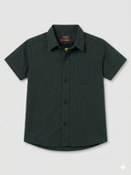 Pineapple All Over Print Black Double Casual Shirt Boys ( R-75 )