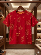 Beach Vibes Red T-Shirt Boys ( R-547 )