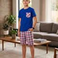 Front Pocket Simple Royal Blue Nicker Suit- Boys