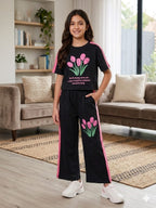 Fallolover Black  Baggi Trouser Shirt Girls