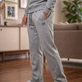 BB Logo Gray Baggy Trouser For Men's ( R-4