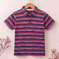 Red Line Print Gray Collar T-Shirt Boys ( R-483 )