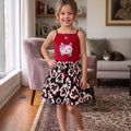 Cute Meow Red Skirt Suit Girls (R-524)