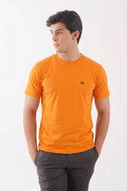 Simple Orange T-Shirt Men's ( R-404 )