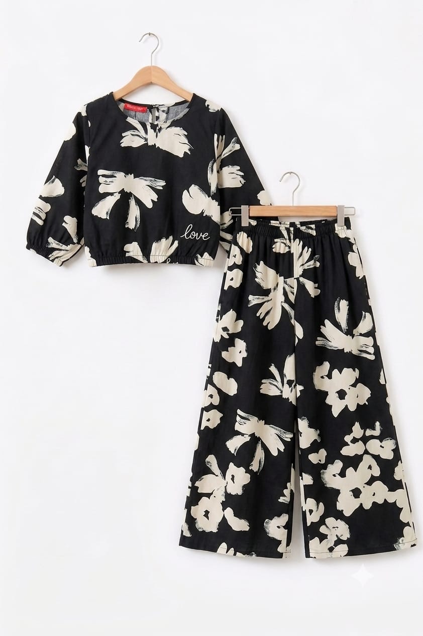 Love In Bloom  Full Sleeve Black Skate Fish Girls (R-258)