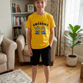Awesome Print Yellow Nicker Suit-Boys (R-301)