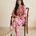 Pink Flower Skin Two Pieces Women
