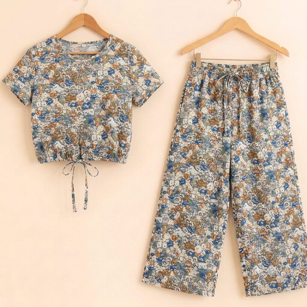 Yellow Blue Flowers Hs Skin Skate Fish- Girls(R-213)