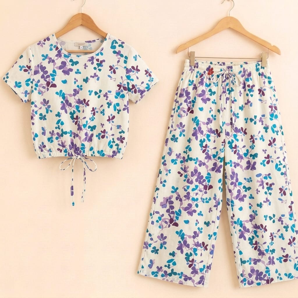 Purple Blue Flower Hs Light Purple Skate Fish- Girls (R-505)