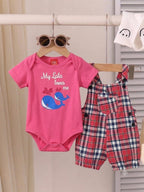 Fish Print Baby Pink  T-Shirt & Romper