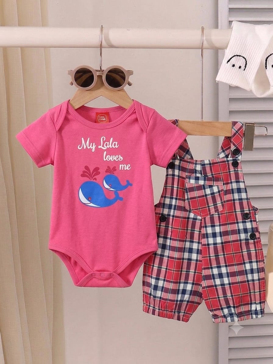 Fish Print Baby Pink  T-Shirt & Romper