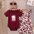 Mano Billi Print Mehroon T-Shirt & Romper