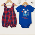 Vroom Print Royal Blue T-Shirt & Romper