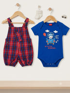 Vroom Print Royal Blue T-Shirt & Romper