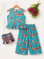 Carrot Flower Sleeveless Sky Pairs Girls