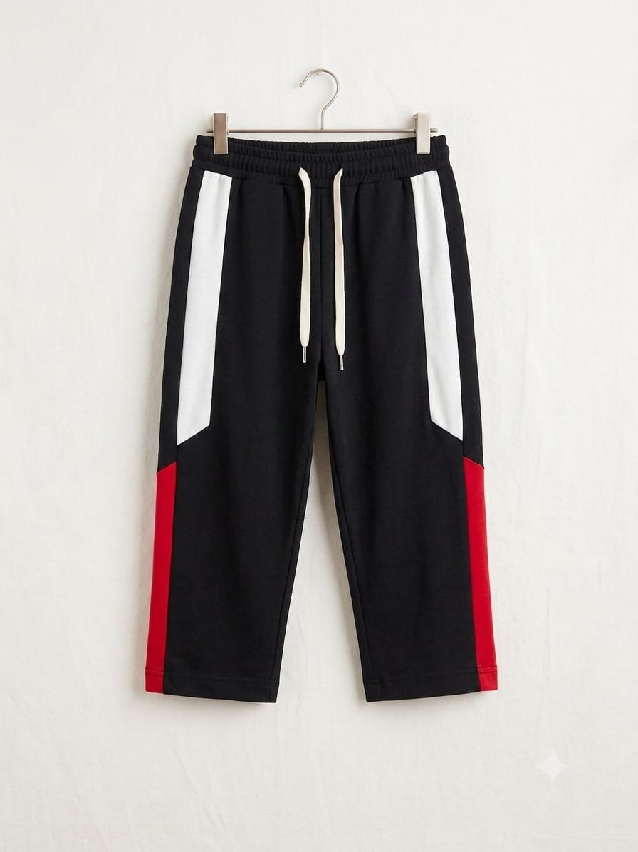 White & Red Penal Black Trouser Boys