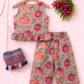 Pink Rose Sleeveless Peach Pairs- Girls (R-198)