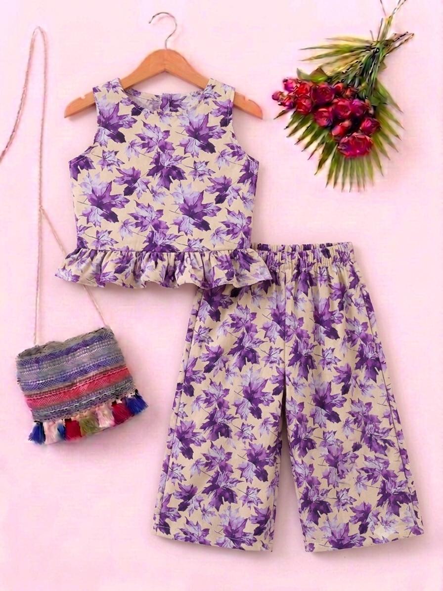 Purple Leaves Sleeveless Skin Pairs