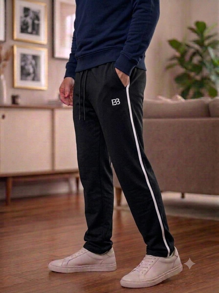 BB Logo Side Penal Trouser For Men's (R-482)