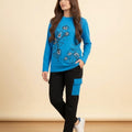 Galarie Royal Blue Trouser Shirt For Women's