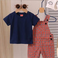 Simple Navy T- Shirt & Carrot Romper