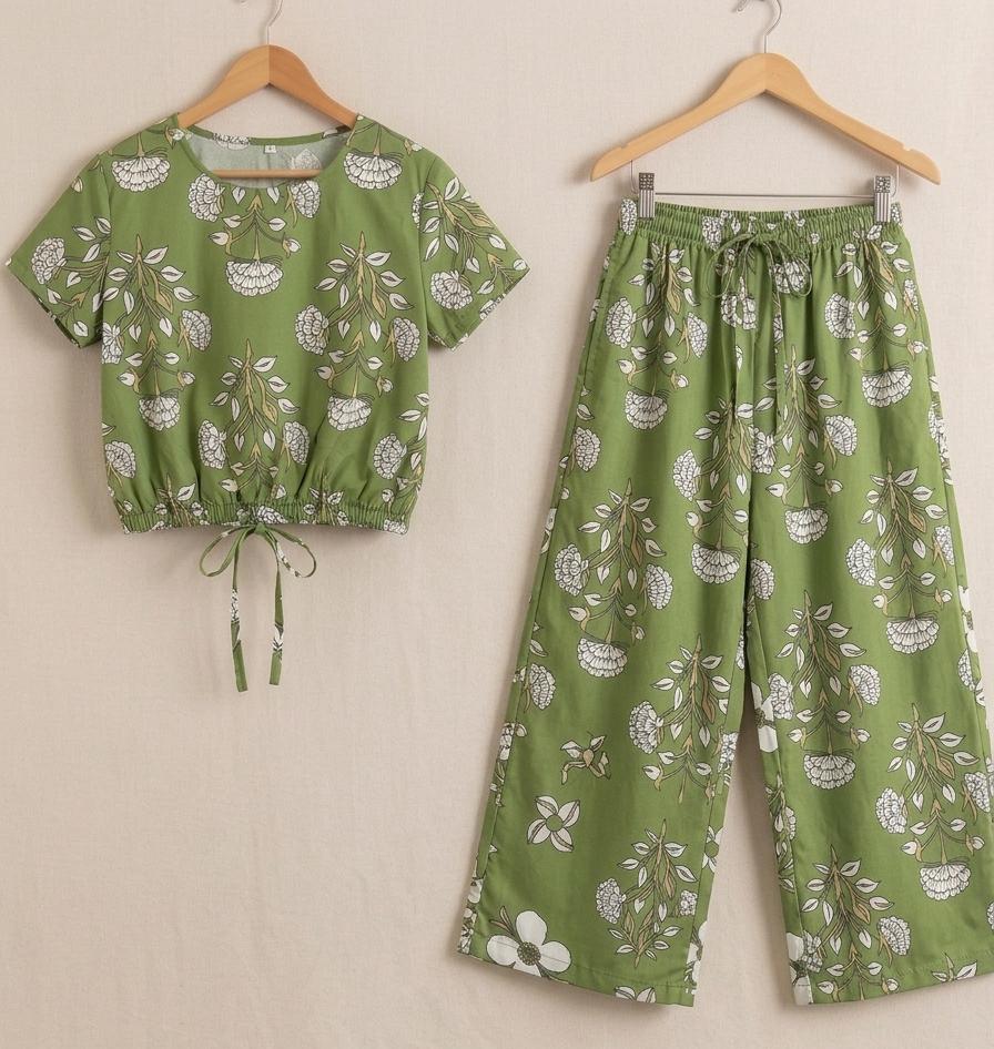 White Bloom Half Sleeve Olive Skate Fish- Girls