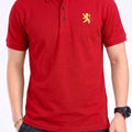 Horse Logo  Red Collar Polo-Mens