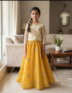 Fancy  Yellow Lehnga  Suit – Girls