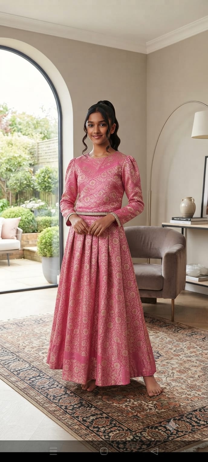 Fancy Baby Pink Lehnga Suit – Girls